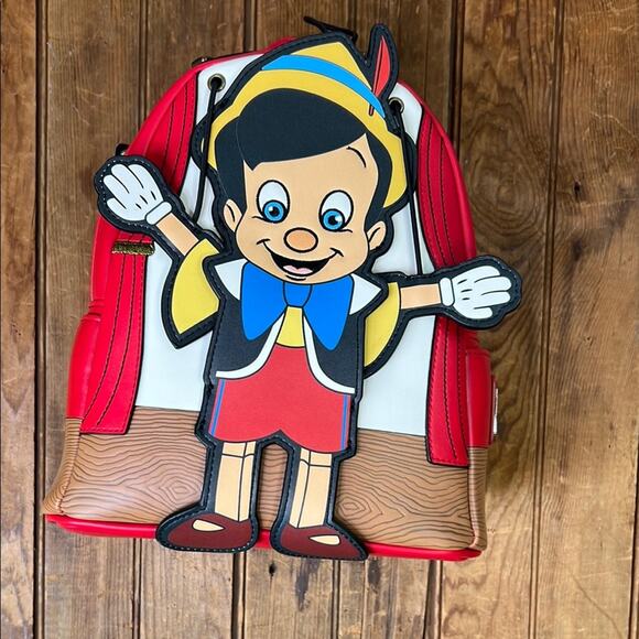 Loungefly Disney Pinocchio mini backpack moving arms new NWT main image 5